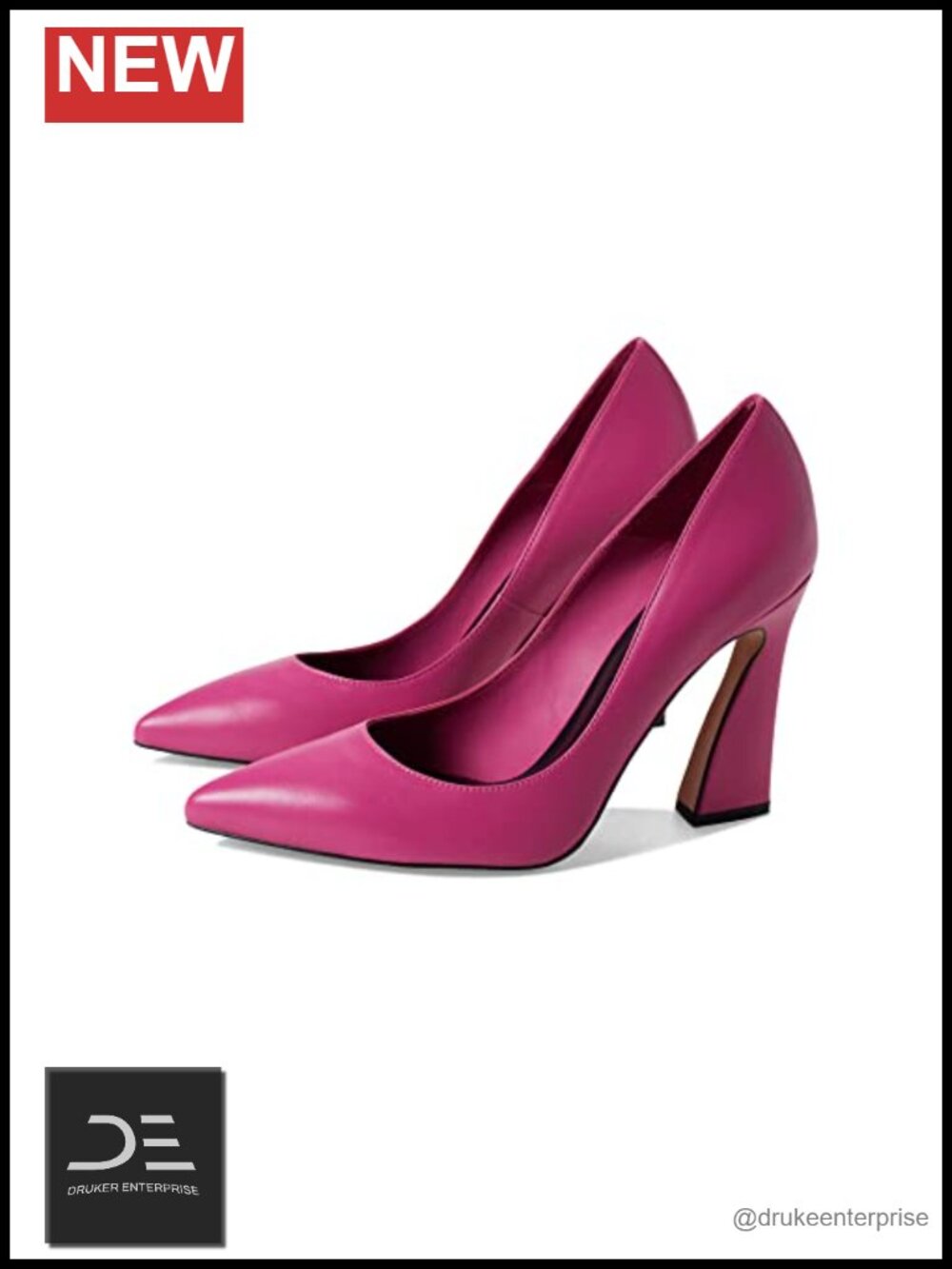 Ted Baker Teyma Leather Court Shoe Pump Formal Flare Heel